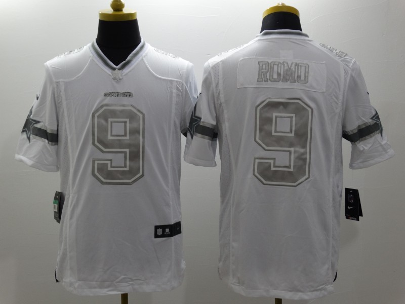 Men's Dallas Cowboys Tony Romo #9 White Jersey